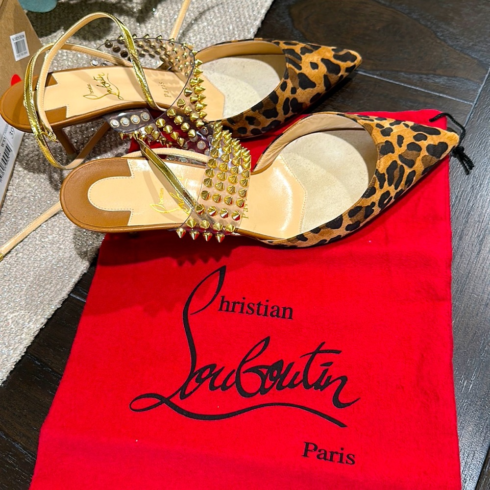 Authentic Brand new Christian Louboutin leopard heels size 39.5